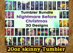 20 Nightmare Before Christmas Tumbler Bundle, 20oz Skinny Tumbler