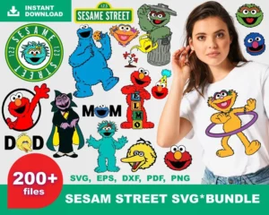 200+ Bundle Sesame Street SVG