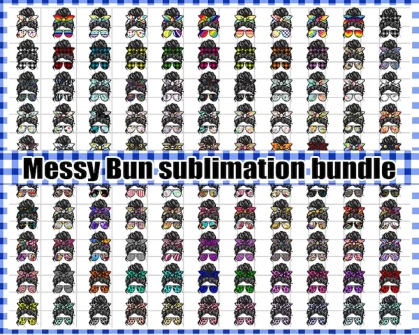 200 Messy Bun Sublimation Bundle