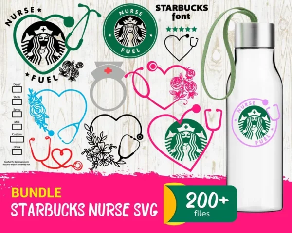 200+ Starbucks Nurse SVG