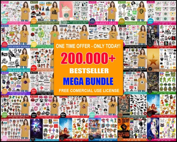 200000+ Ultimate Mega Bundle Svg