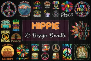 25 Designs Hippie Svg