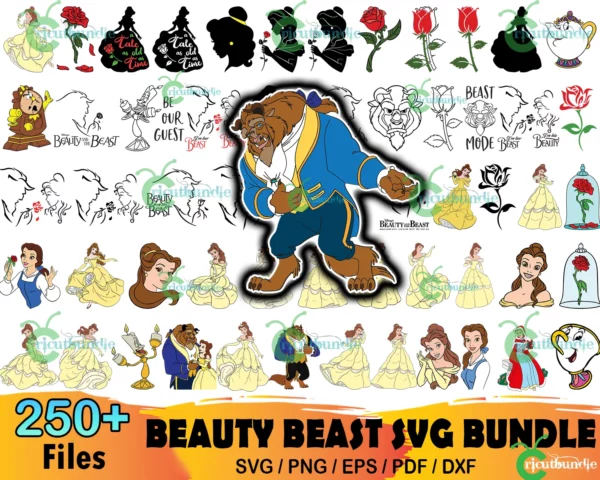 250+ Beauty And The Beast Svg Bundle