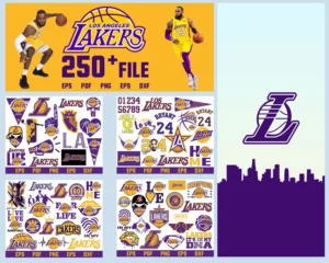 250 Files Los Angeles Lakers Svg Bundle