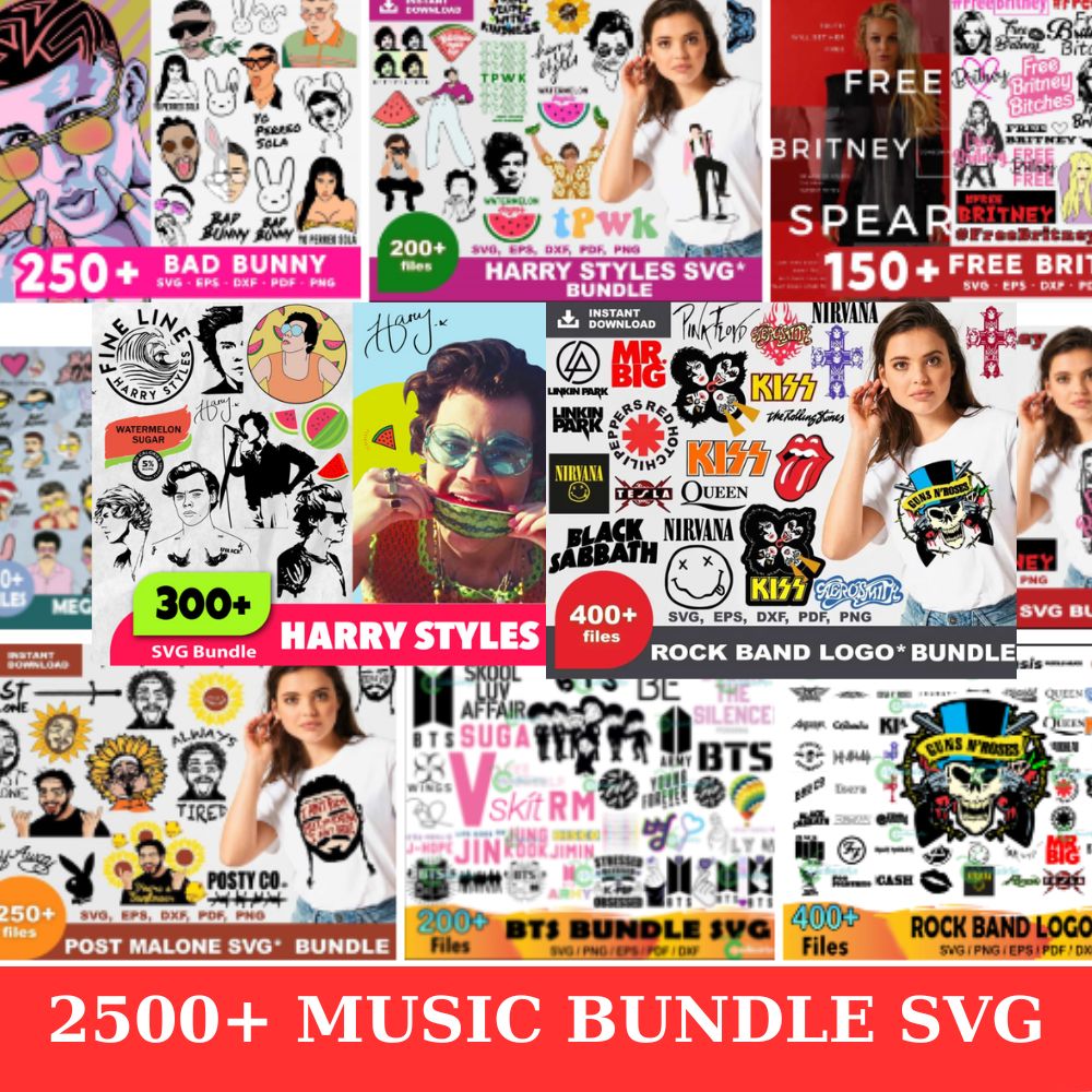 2500 Files Music Bundle svg
