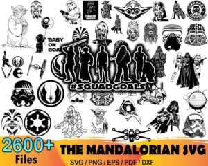 2600 The Mandalorian Star Wars Svg Bundle