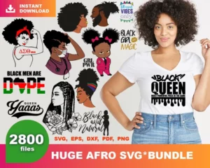 2800 Huge Afro Bundle Files Svg Png
