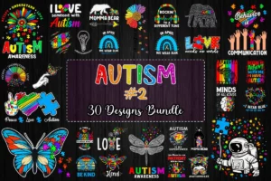 30 Designs Autism Svg