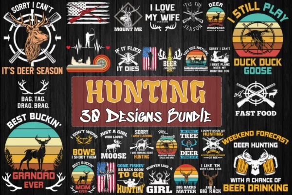 30 Designs Hunting Svg