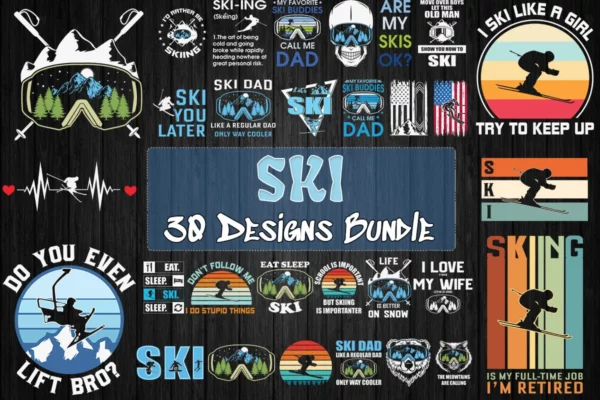 30 Designs Ski Svg