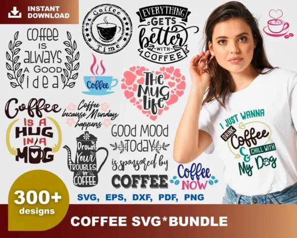 300+ Bundle Coffee Svg