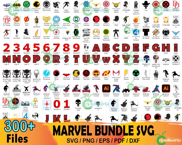 300+ Marvel Bundle Svg