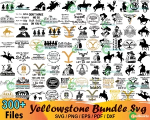 300+ Mega Bundle Yellowstone Svg