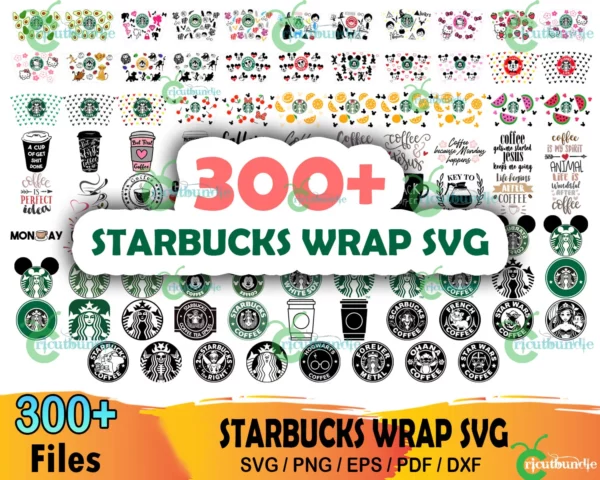 300+ Starbucks Wrap Bundle Svg