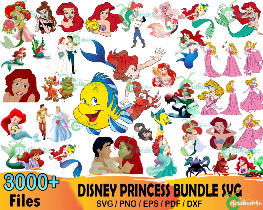 3000 Disney Princess Svg Bundle - free svg files for cricut