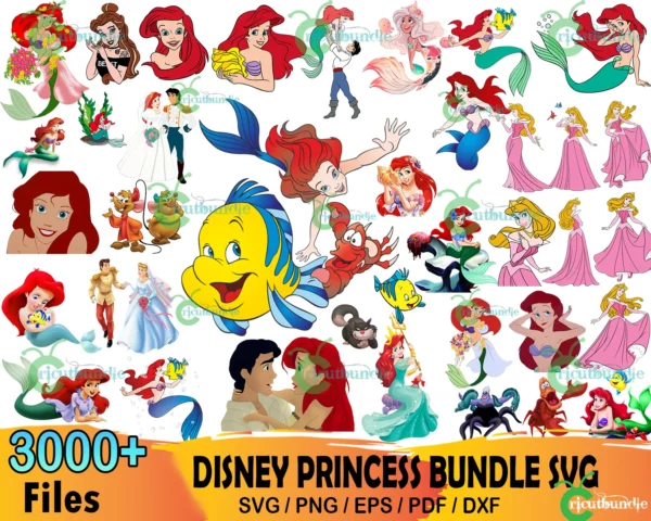 3000 Disney Princess Svg Bundle