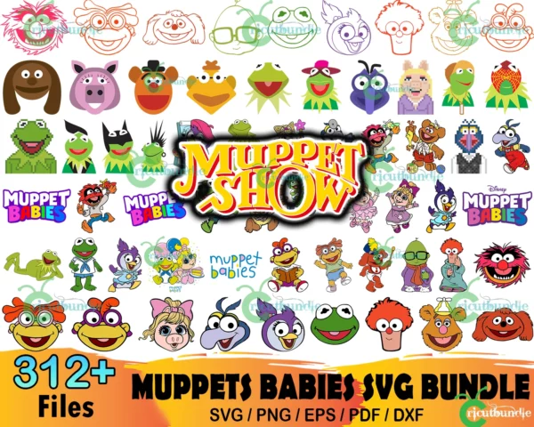 312+ Bundle Disney Muppet Babies Svg