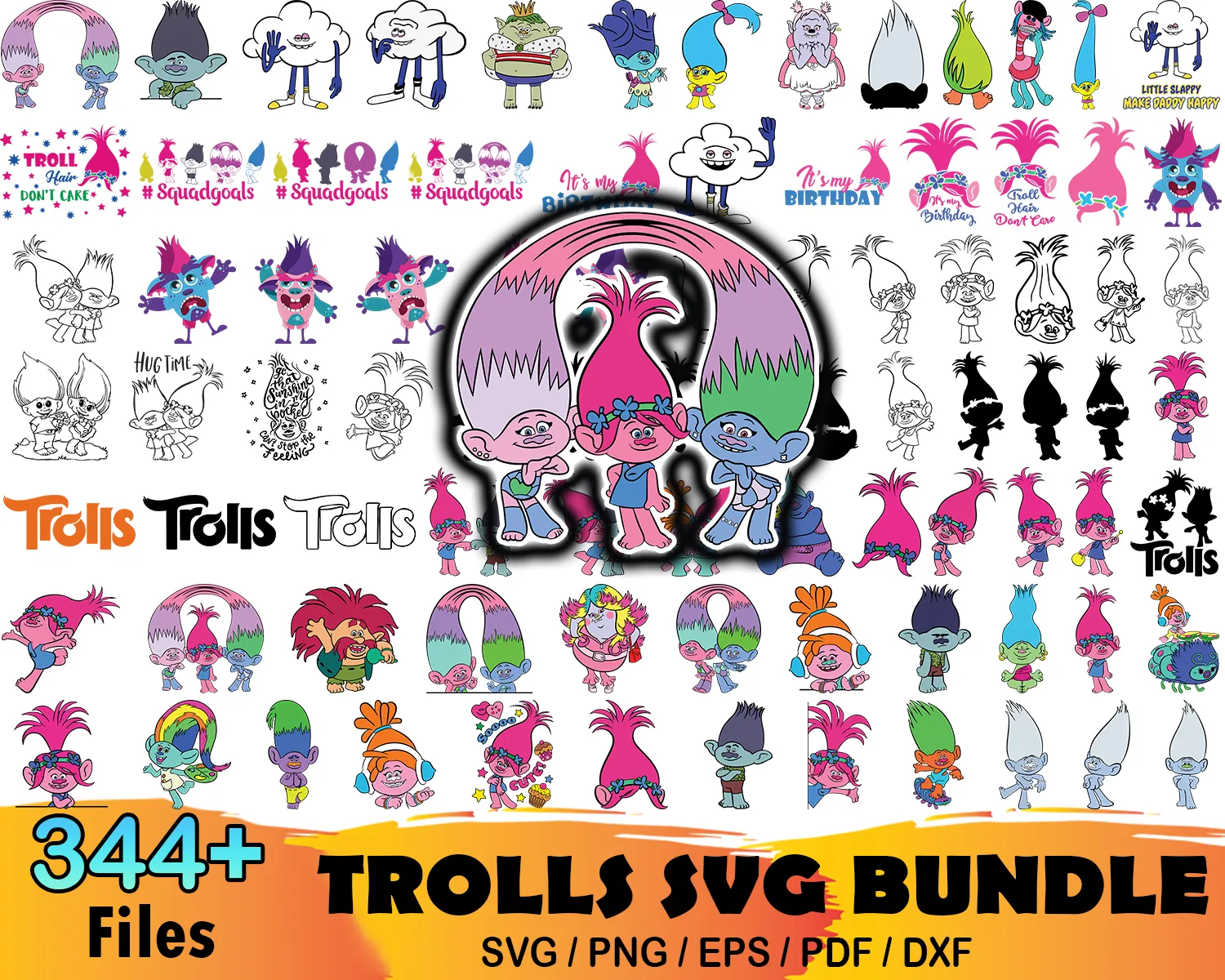 Bundle of 12 Trolls Grab & Go Play Packs - 6 each of 2 artwork designs –  KaleidoQuest