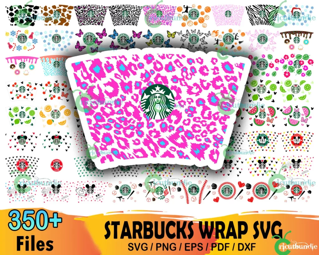 4 x Celestial Starbucks Cup Wraps SVG