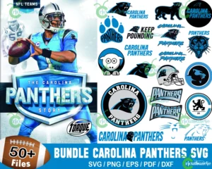 50+ Carolina Panthers Football Svg Bundle
