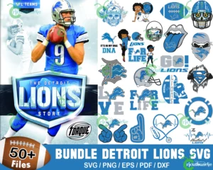 50+ Detroit Lions Football Svg Bundle
