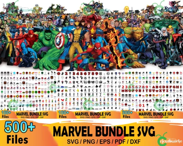 500+ Marvel Bundle Svg