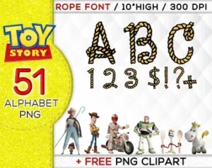 51 Toy Story Rope Font Alphabet Png Clipart