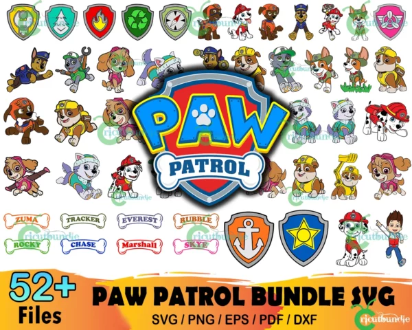52+ Paw Patrol Bundle Svg