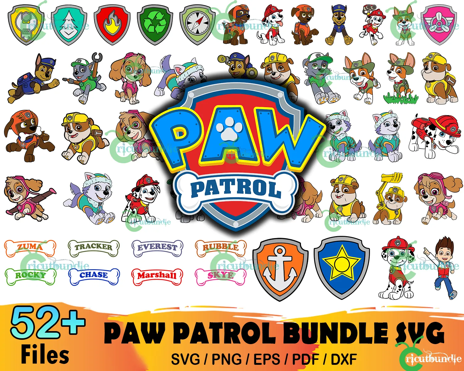 Paw Patrol Bundle Svg Free Svg Files For Cricut