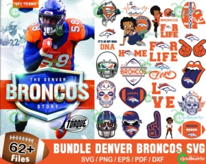 62+ Denver Broncos Football Svg Bundle