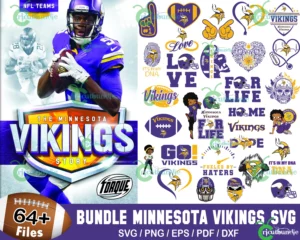 64+ Minnesota Vikings Football Svg Bundle