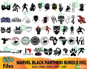 69+ Marvel Black Panthers Bundle Svg