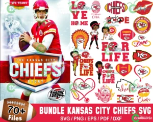 70 Kansas City Chiefs Football Svg Bundle