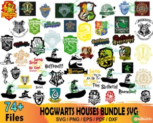 74+ Hogwarts Houses Bundle Svg, Harry Potter Svg