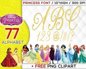 77 Disney Princess Alphabet Png Clipart