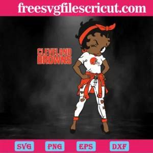 American Football Team Cleveland Browns Betty Boop, Design Files Invert