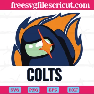 Among Us Indianapolis Colts, Cuttable Svg Files