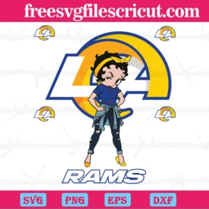 Betty Boop Los Angeles Rams, Svg Cut Files