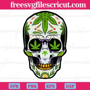 Cannabis Skull, Svg Png Dxf Eps Designs Download