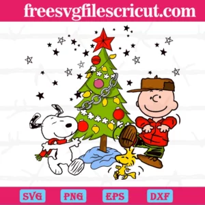 Charlie Brown And The Snoopy Christmas Tree, Laser Cut Svg Files