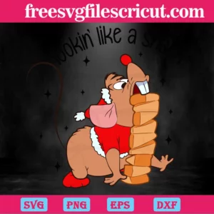 Christmas Cinderella Gus With Cheese, Vector Illustrations Invert