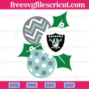 Christmas Ornaments Las Vegas Raiders, Svg Png Dxf Eps Digital Download Invert