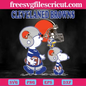 Cleveland Browns Charlie Brown And Snoopy, Layered Svg Files