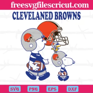 Cleveland Browns Charlie Brown And Snoopy, Layered Svg Files Invert