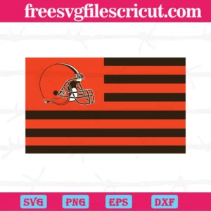 Cleveland Browns Flag, Svg Png Dxf Eps Cricut Silhouette