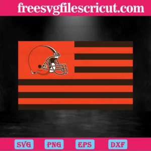 Cleveland Browns Flag, Svg Png Dxf Eps Cricut Silhouette Invert