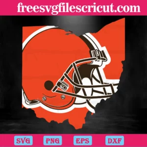 Cleveland Browns Helmet Svg Invert
