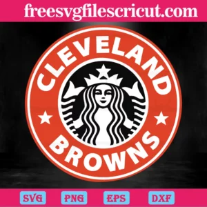 Clevelands Browns Starbucks Logo, Svg Png Dxf Eps Invert