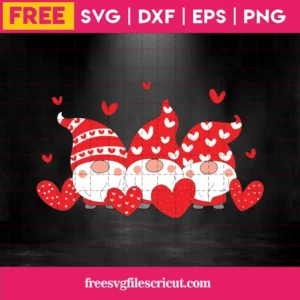 Cute Valentine Gnomes, Free Layered Svg File