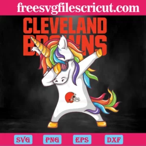 Dabbing Unicorn Cleveland Browns, Scalable Vector Graphics Invert